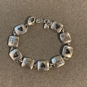 Brighton Te Amo Amour Hearts Love Silver Tone Bracelet